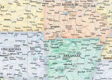 United States Wall Map - Beige