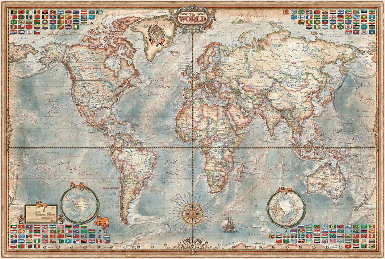 Executive World Wall Map
