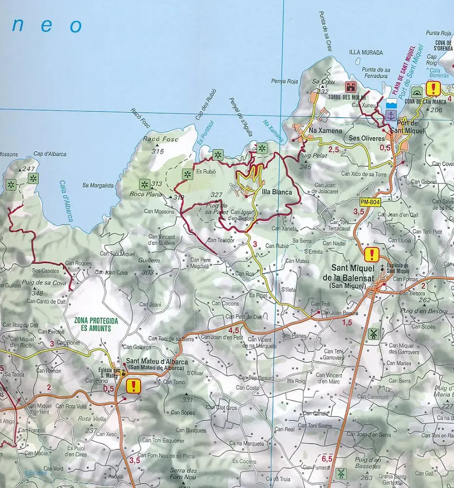 Ibiza, Spain Map by Freytag & Berndt