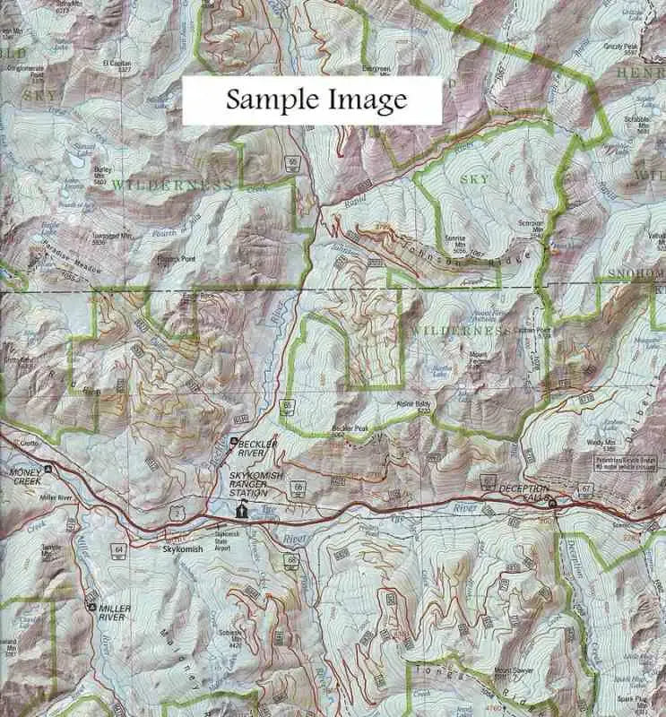 Alpine Lakes Wilderness Map