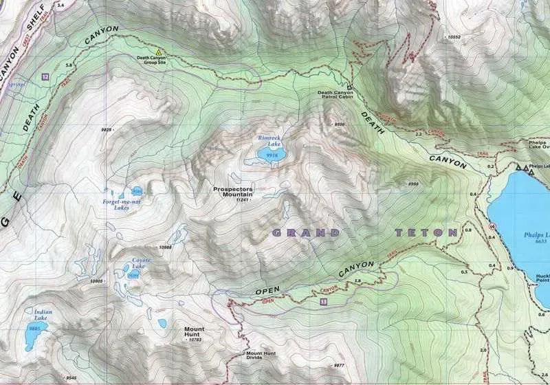 Teton Range Core Trails Map