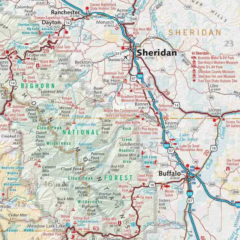Wyoming Recreation Map