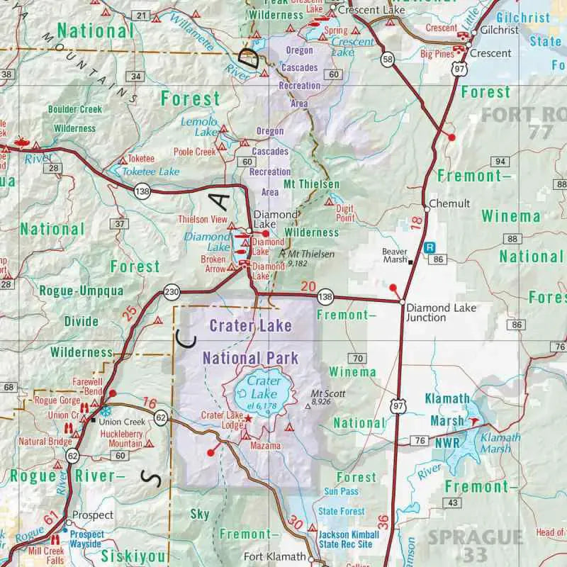 Oregon Recreation Map