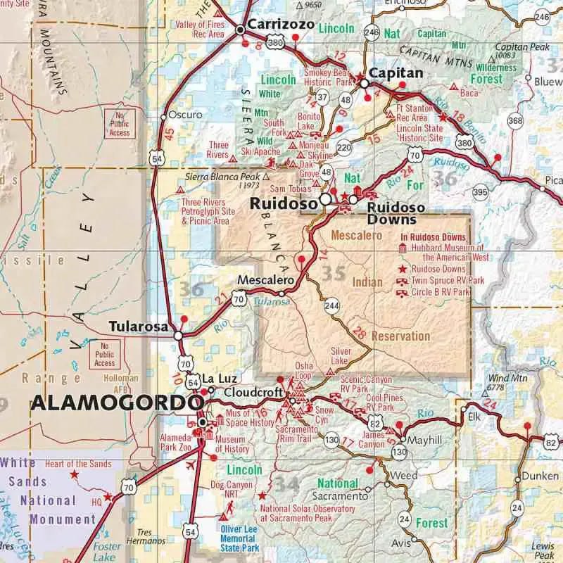 New Mexico Recreation Map