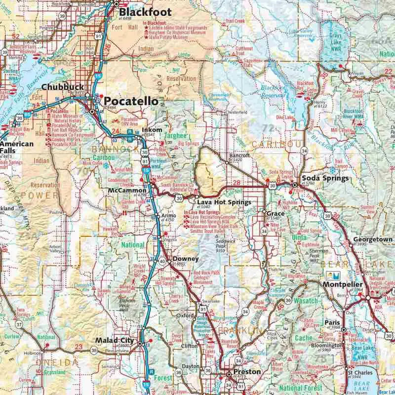 Idaho Recreation Map