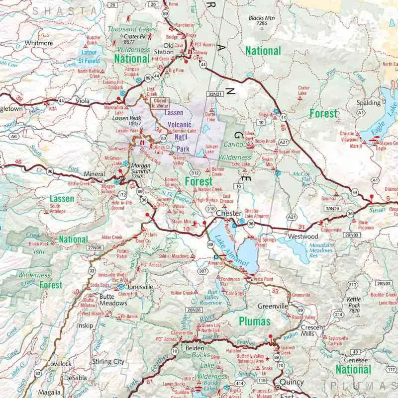 Northern California Recreation Map