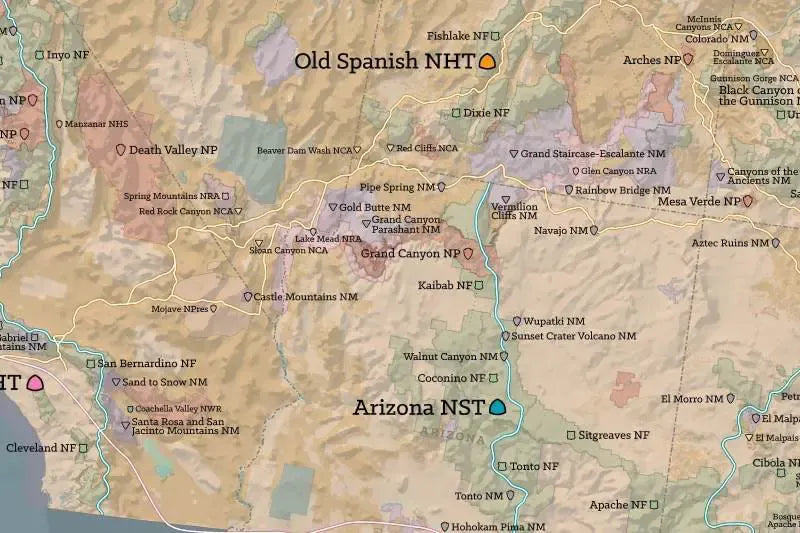 US National Trails Map