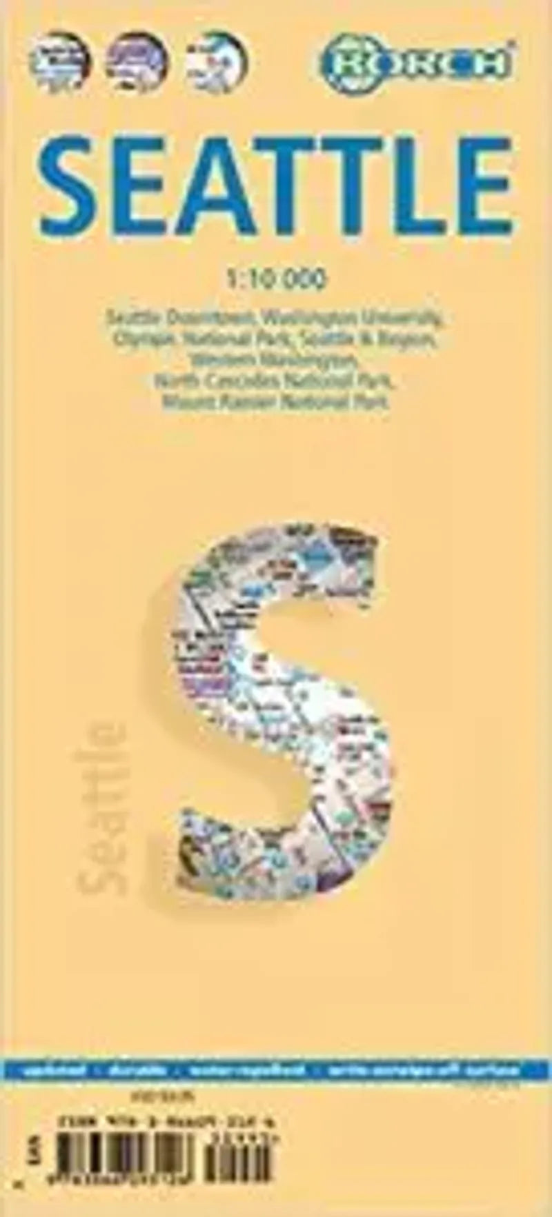 Seattle Borch Map, Laminated