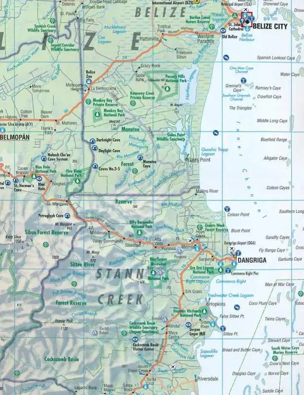 Belize Travel Map by Borch