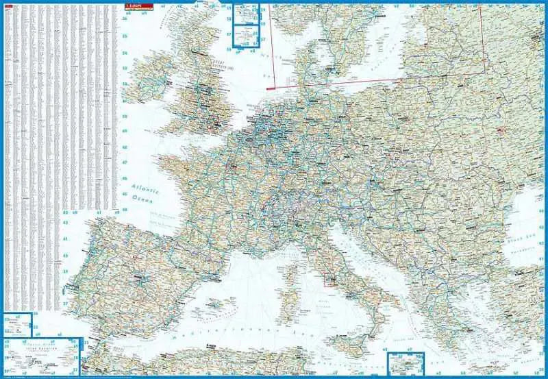 Europe Road Map by Borch