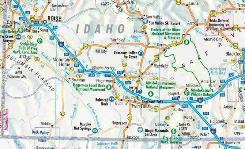 Pacific Northwest Laminated Road Map by Borch
