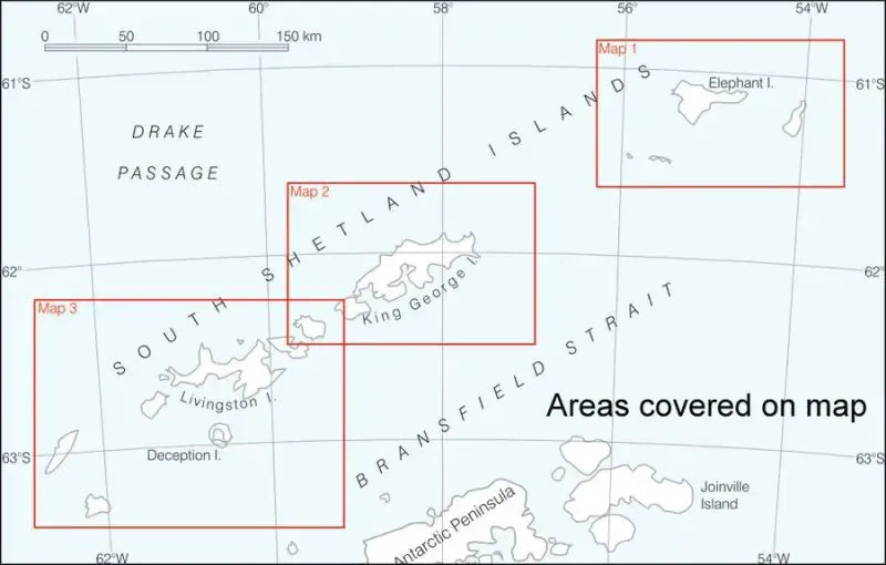 South Shetland Islands Topographic Map