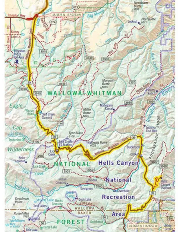Oregon Motorcyle Map