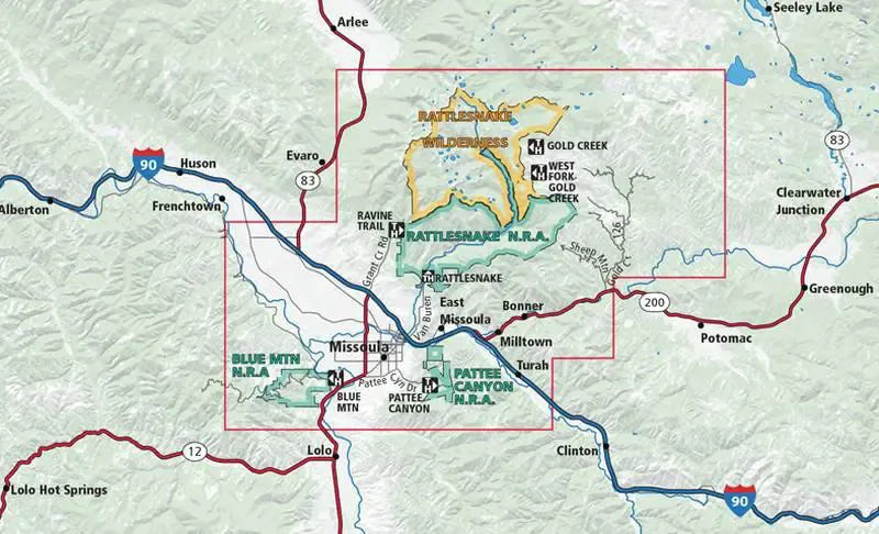 Rattlesnake Wilderness Recreation Map