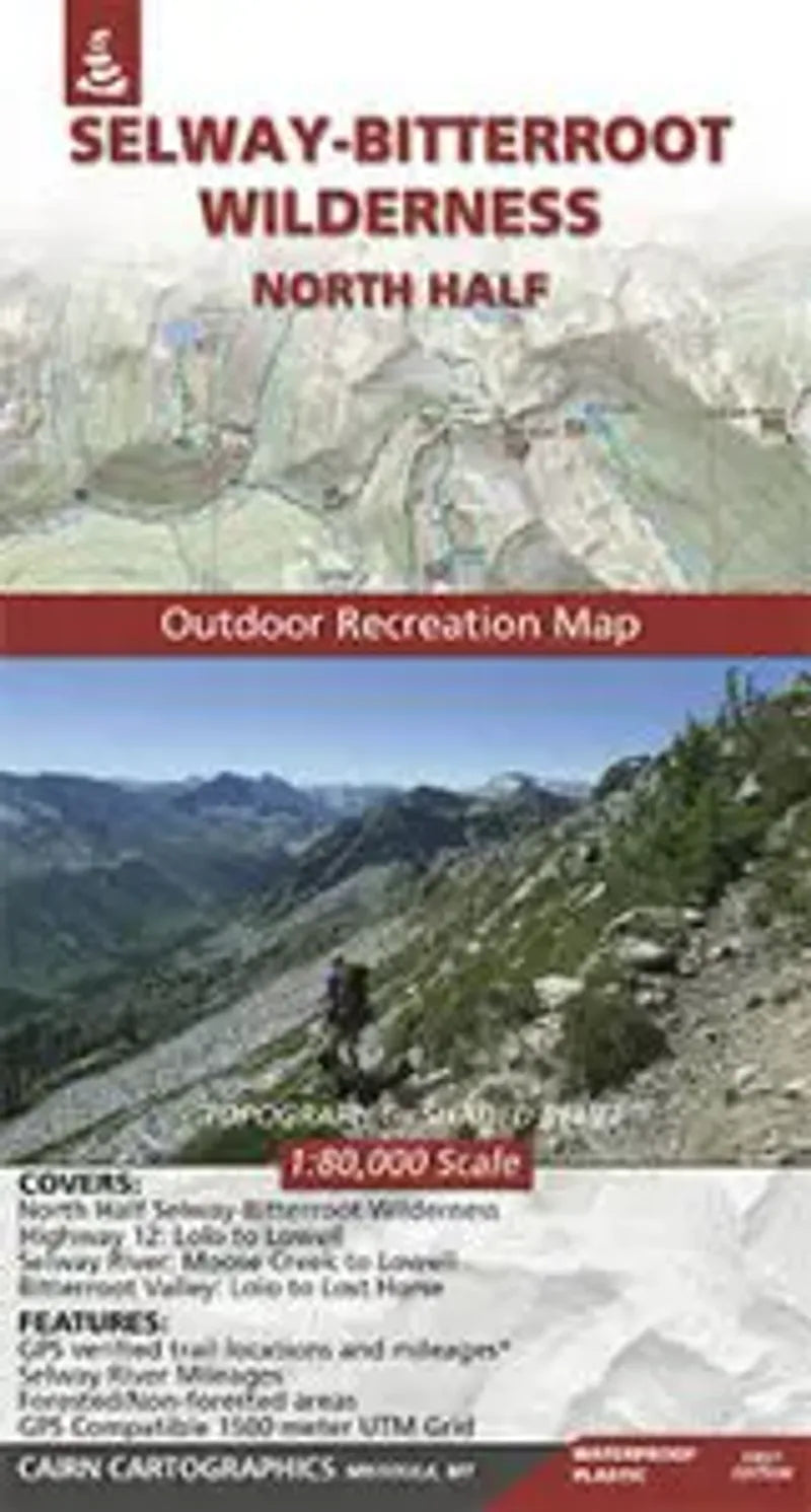 Selway - Bitterroot Wilderness (North) Map