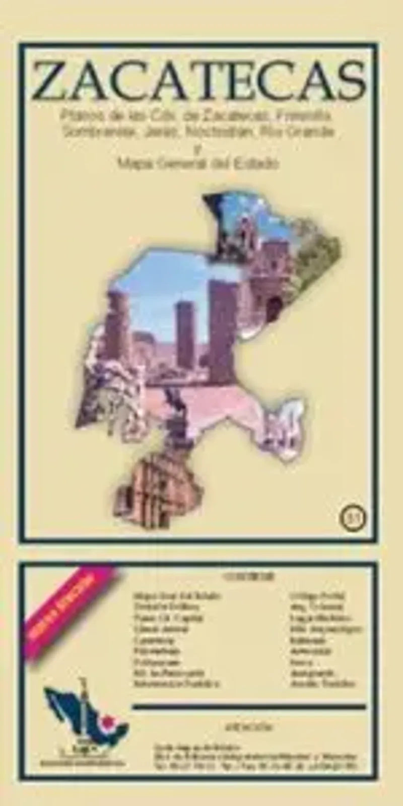 Zacatecas, Mexico State Map