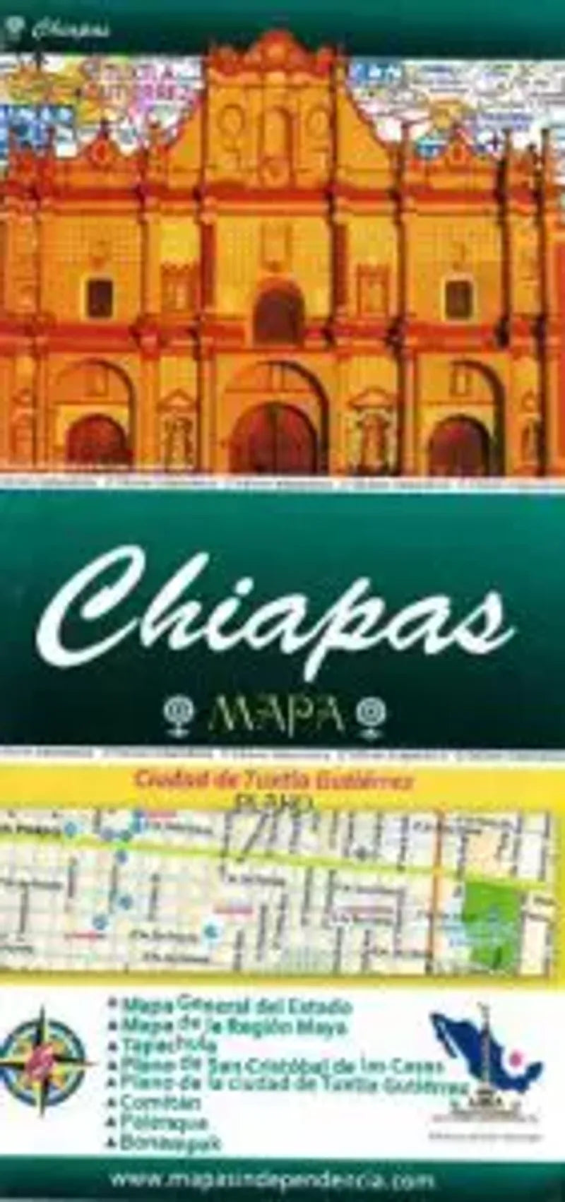Chiapas, Mexico State Map
