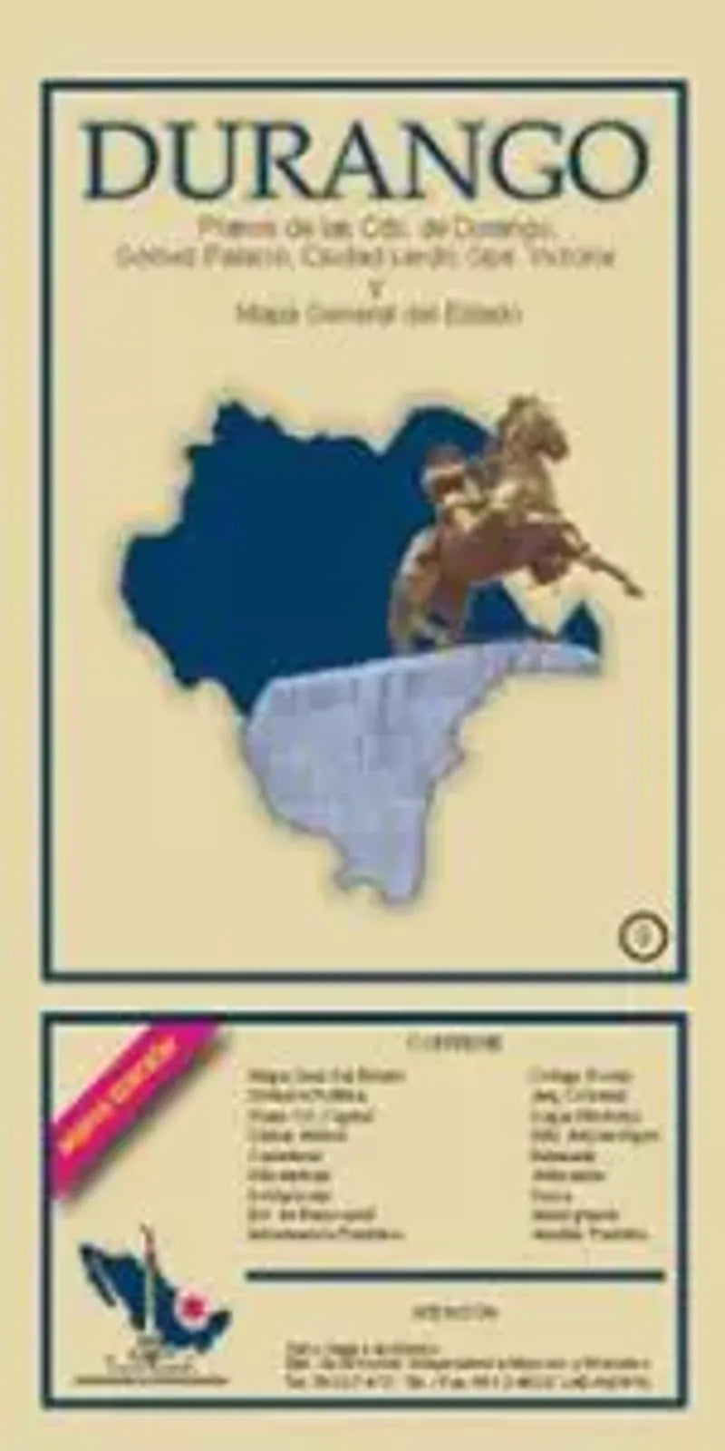 Durango, Mexico State Map