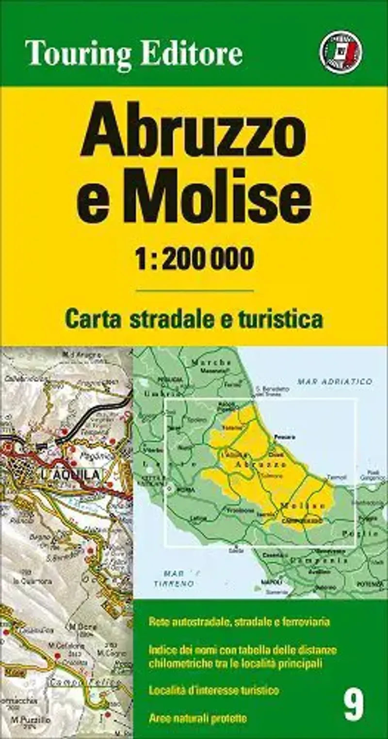 Abruzzi & Molise Travel Map l Touring Club of Italy