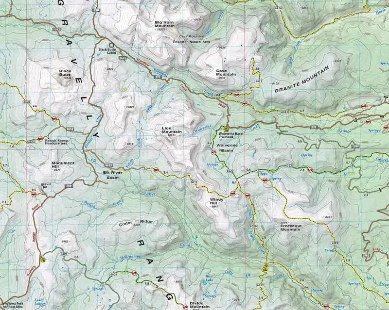 Gravelly Range Recreation Map