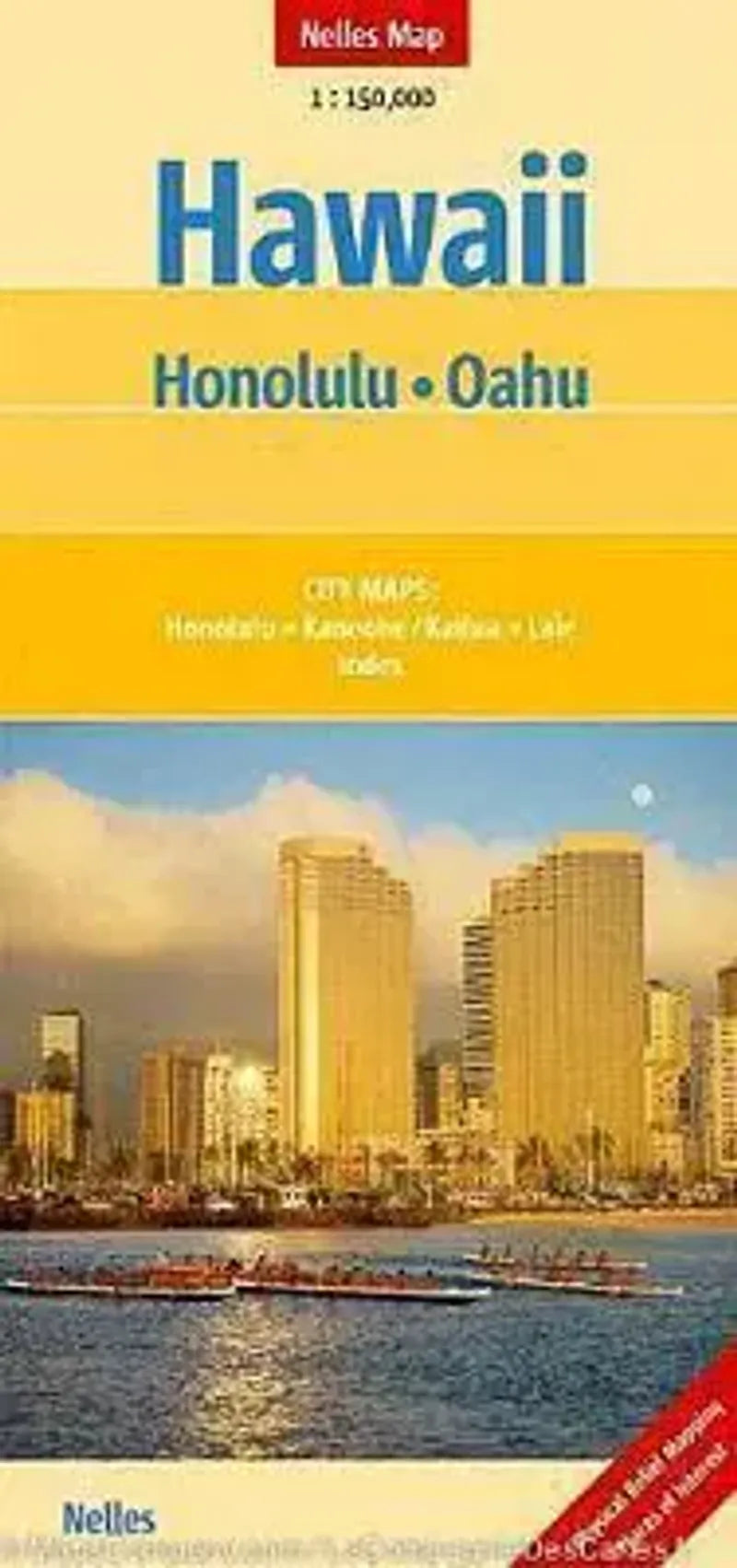 Honolulu & Oahu Travel Map by Nelles