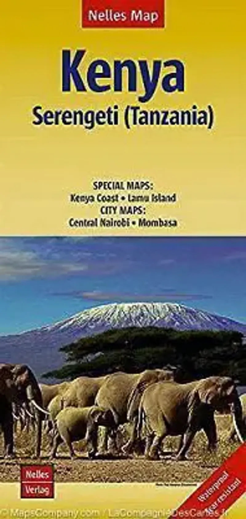 Kenya Travel Map by Nelles
