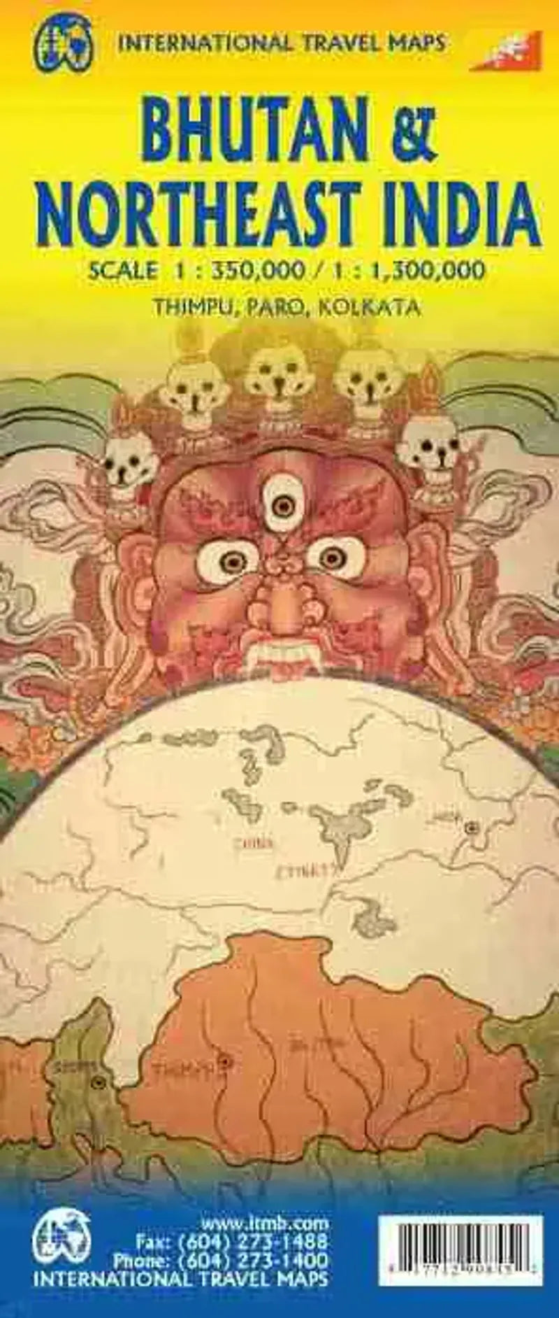 Bhutan & Northern India Travel Map