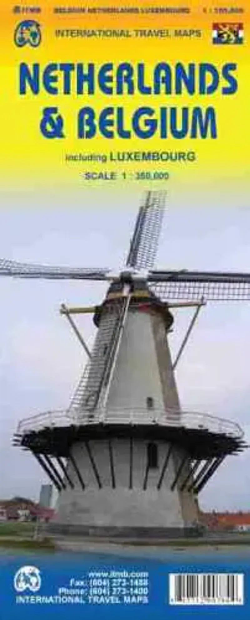 Belgium, Netherlands & Luxembourg Travel Map