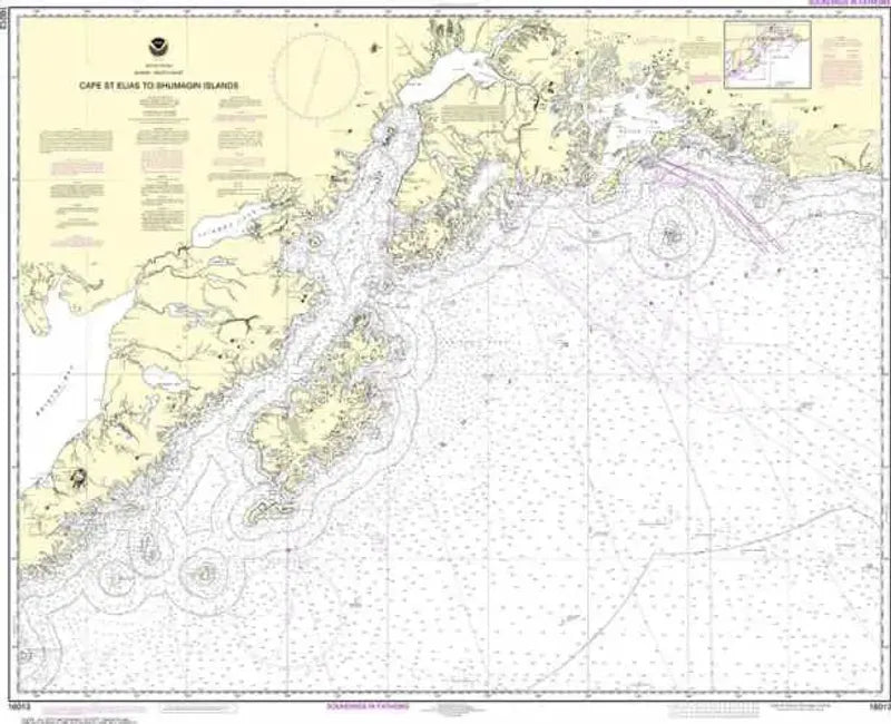 Nautical Chart 16013, Cape St. Elias to Shumagin Islands