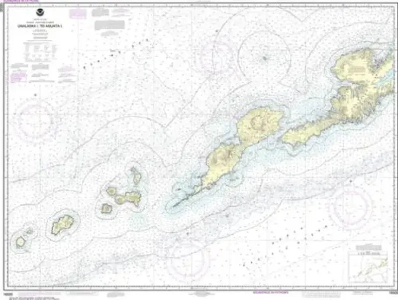 Nautical Chart 16500, Unalaska to Amukta Island, Aleutians