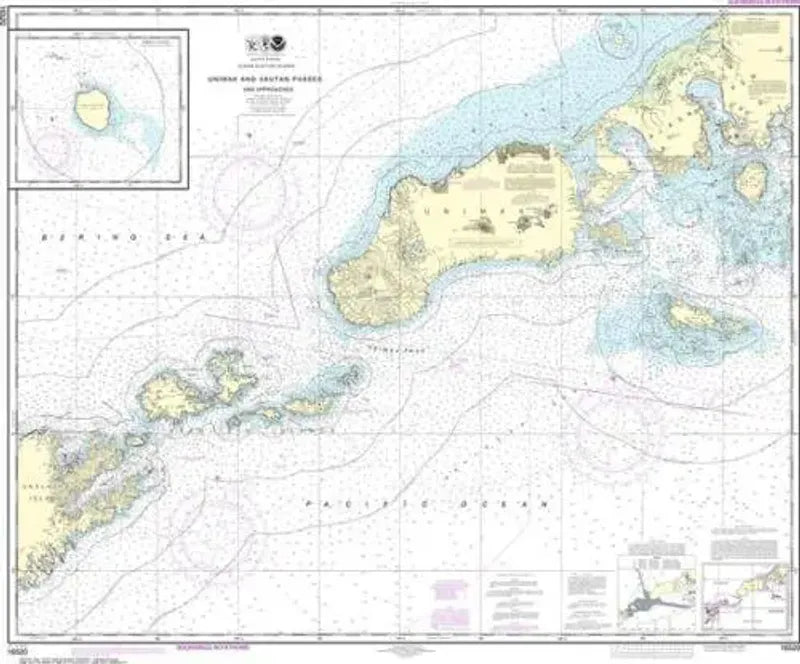 Nautical Chart 16520, Unimak and Akutan Passes, Aleutians