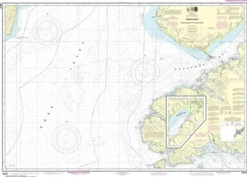 Nautical Chart 16647, Cook Inlet, Cape Elizabeth to Anchor Point