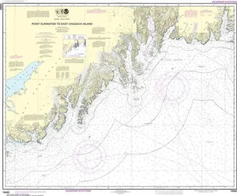 Nautical Chart 16680, Pt. Elrington to East Chugach Island