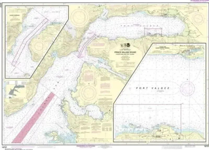 Nautical Chart 16707, Prince William Sound, Valdez Arm