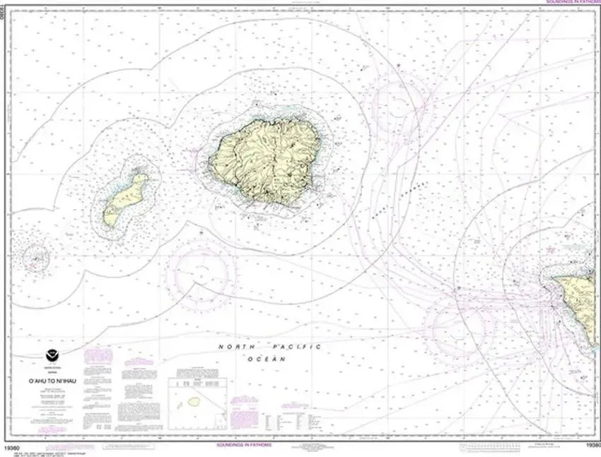 Nautical Chart 19380 - Oahu Coast to Niihau