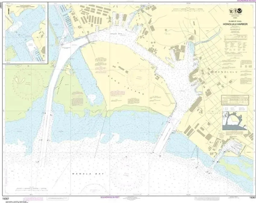 Nautical Chart 19367 - Honolulu Harbor