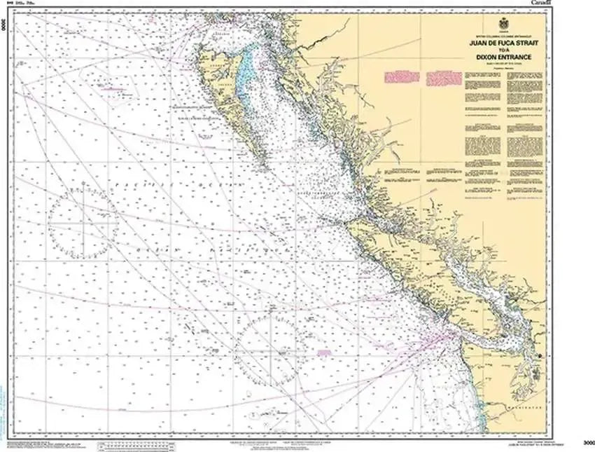 Canadian Chart 3000, Juan de Fuca to Dixon Entrance