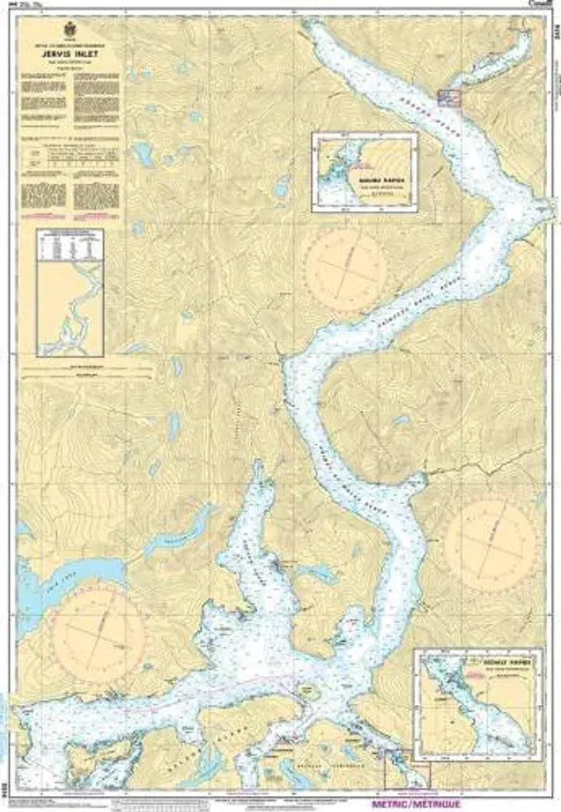 Canadian Chart 3514, Jervis Inlet