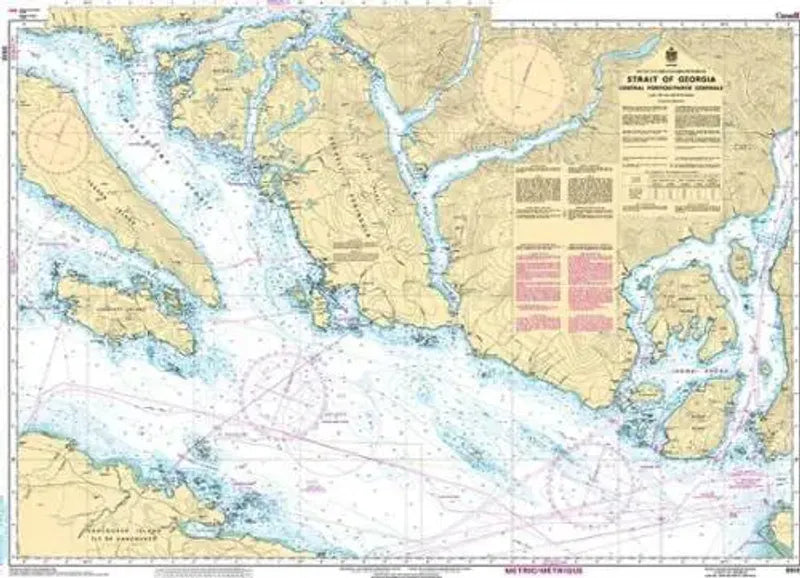 Canadian Chart 3512, Strait of Georgia (Central Portion)