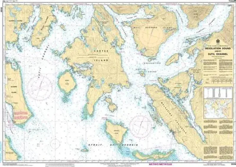 Canadian Chart 3538, Desolation Sound and Sutil Channel