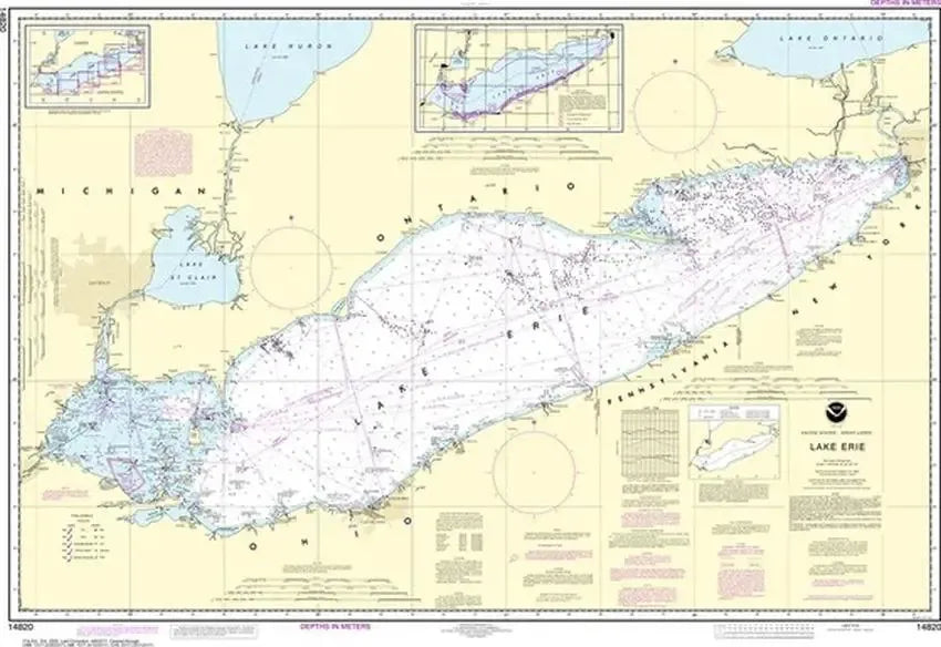 Nautical Chart 14820, Lake Erie