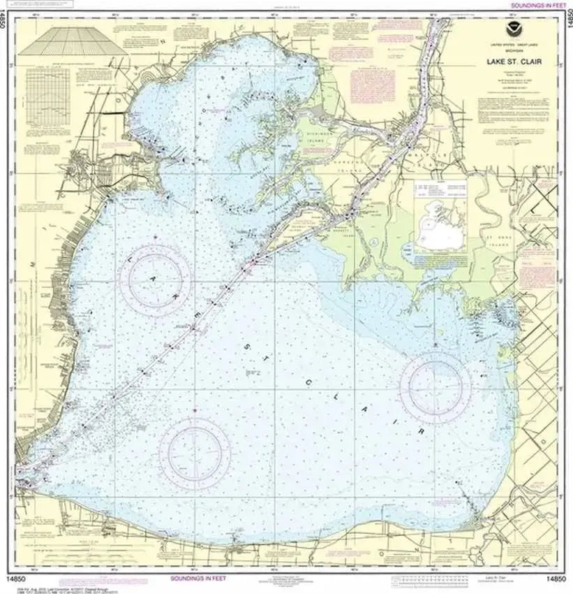 Nautical Chart 14850 Lake St. Clair