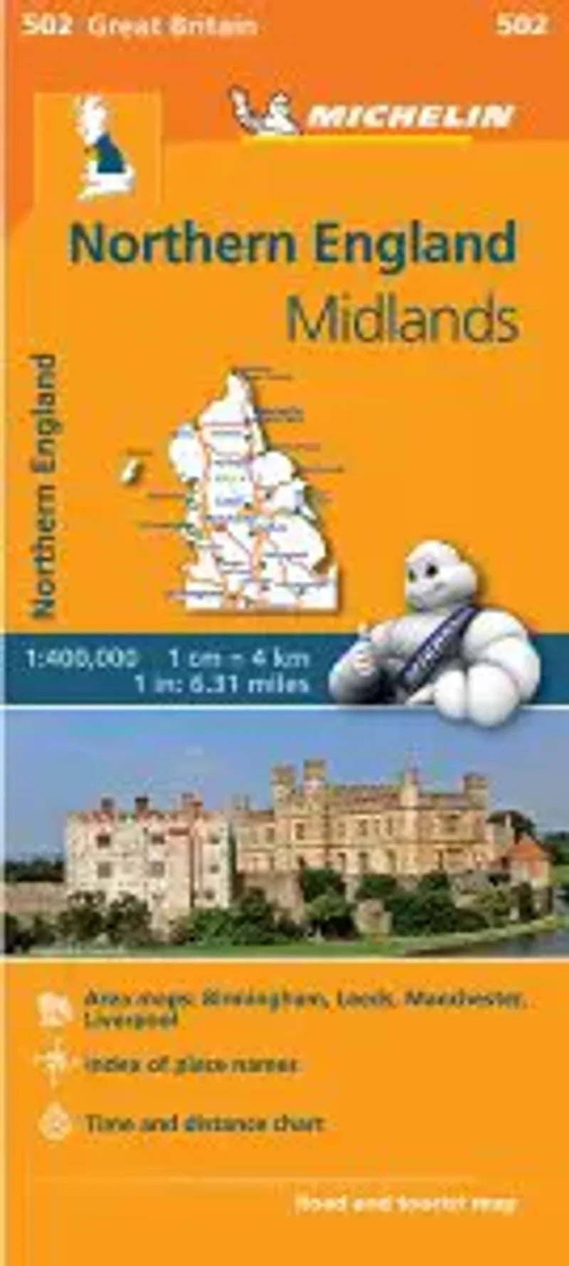 England Northern & Midlands Travel Map