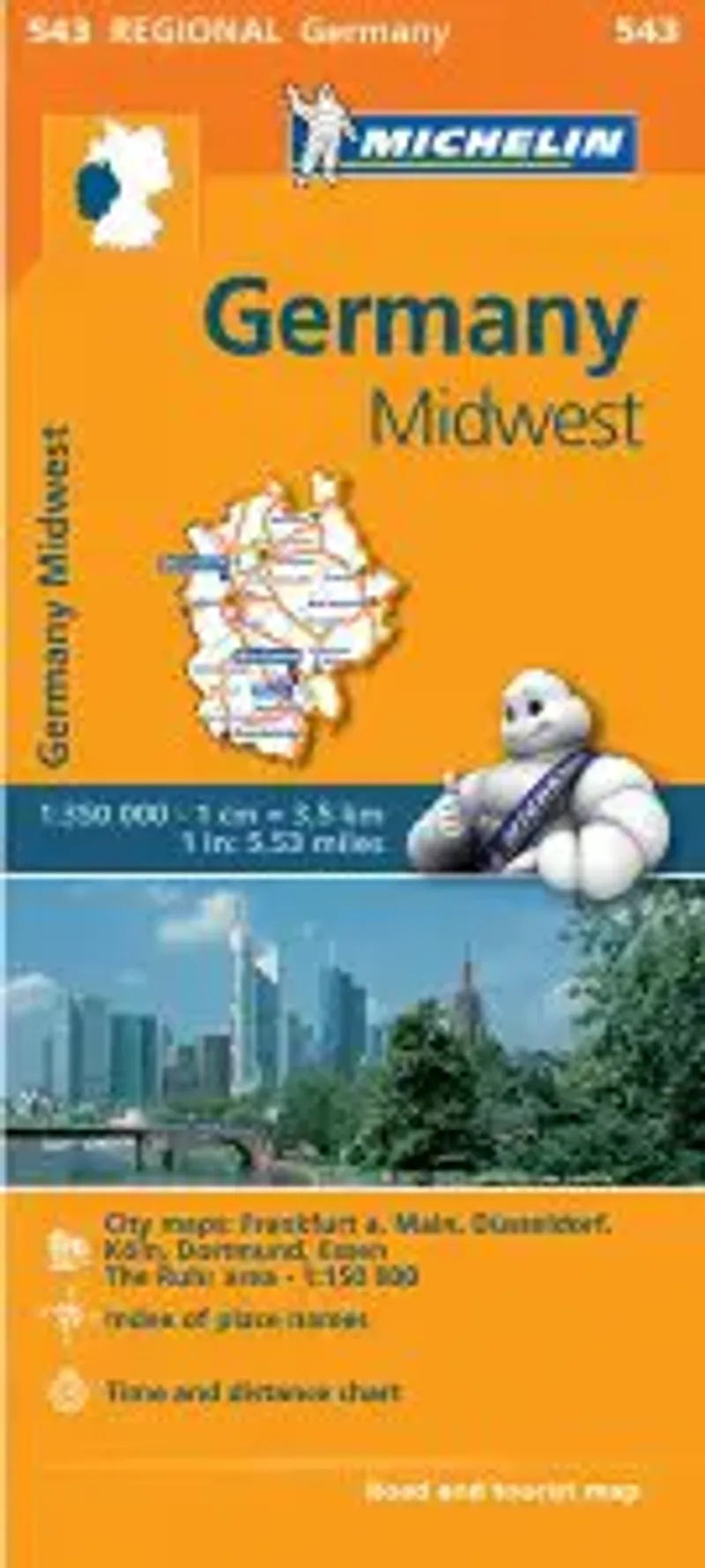 Germany Midwest Travel Map