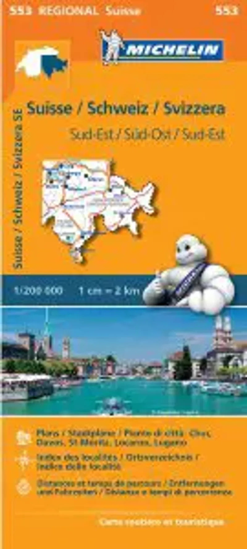 Switzerland Southeast Travel Map