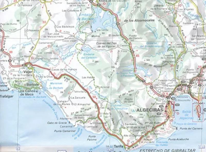 Spain South Map Andalucia