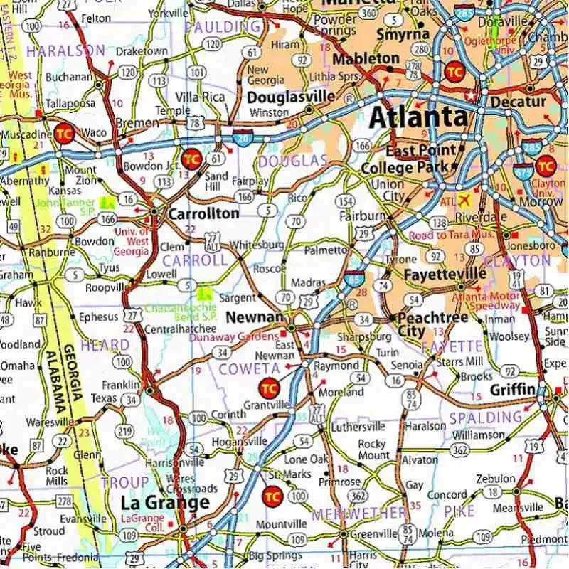 Deep South Regional Map