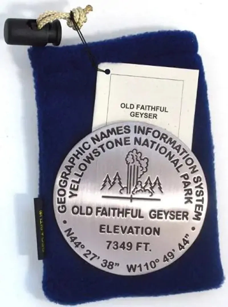 Old Faithful Bench Mark Medallion
