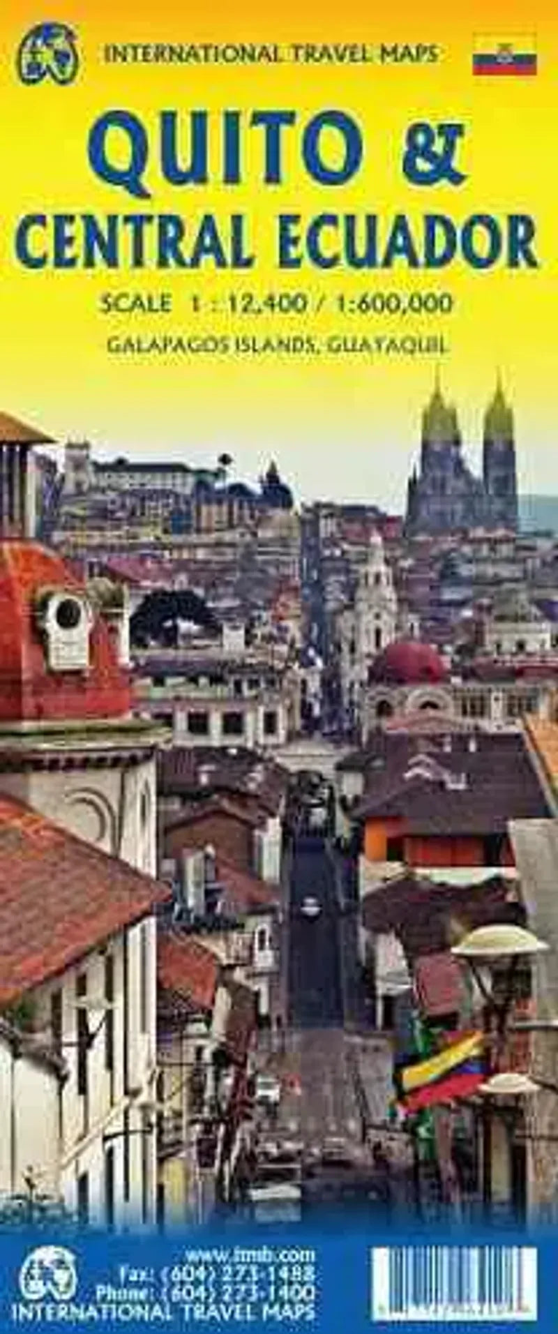 Ecuador Central and Quito Travel Map