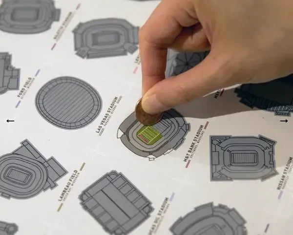 Football Stadiums Scratch Off Map